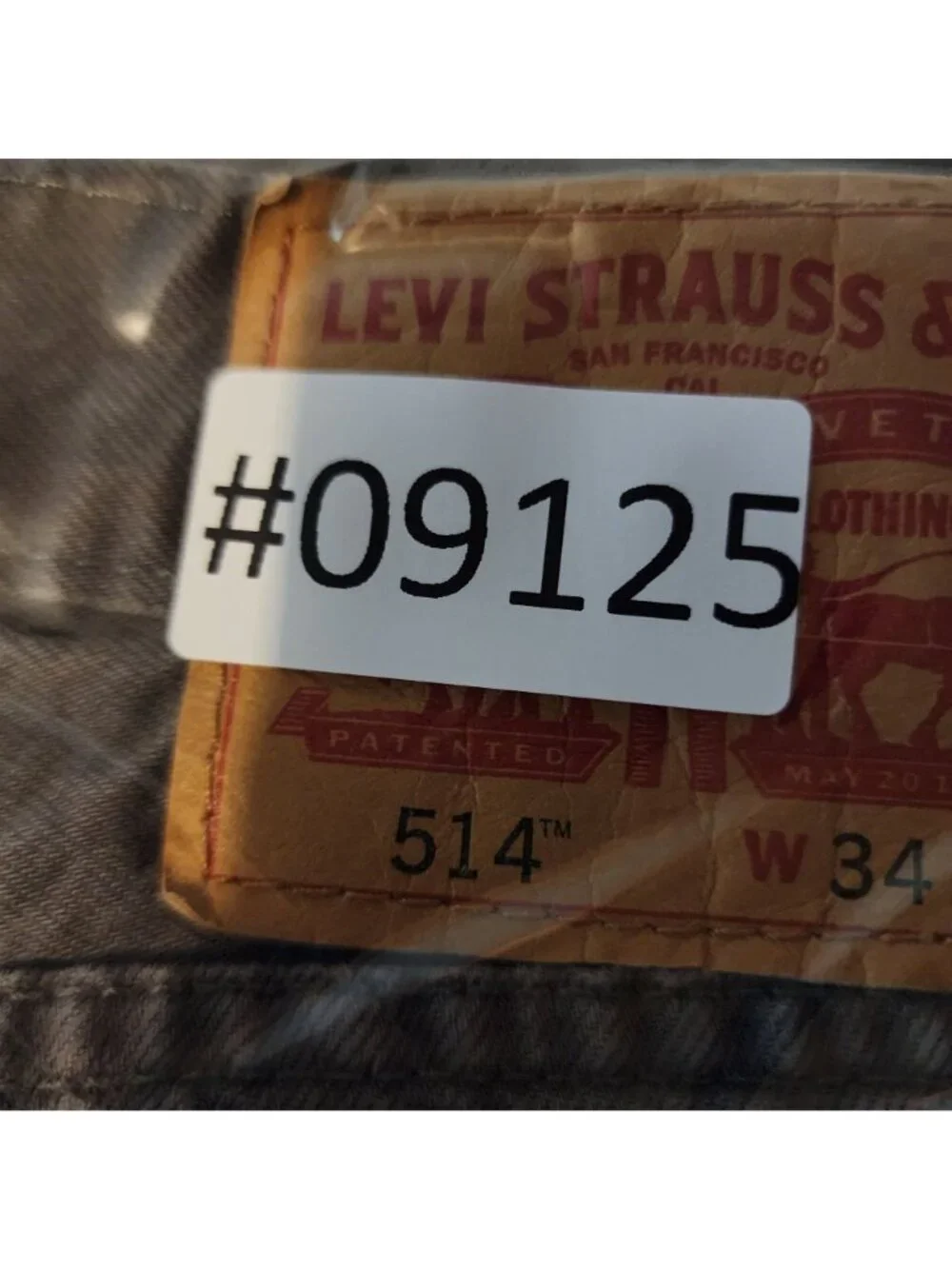 Levis Jeans Mens 34x32 Gray 514 Cotton Denim Regular Fit Straight Leg *Read*